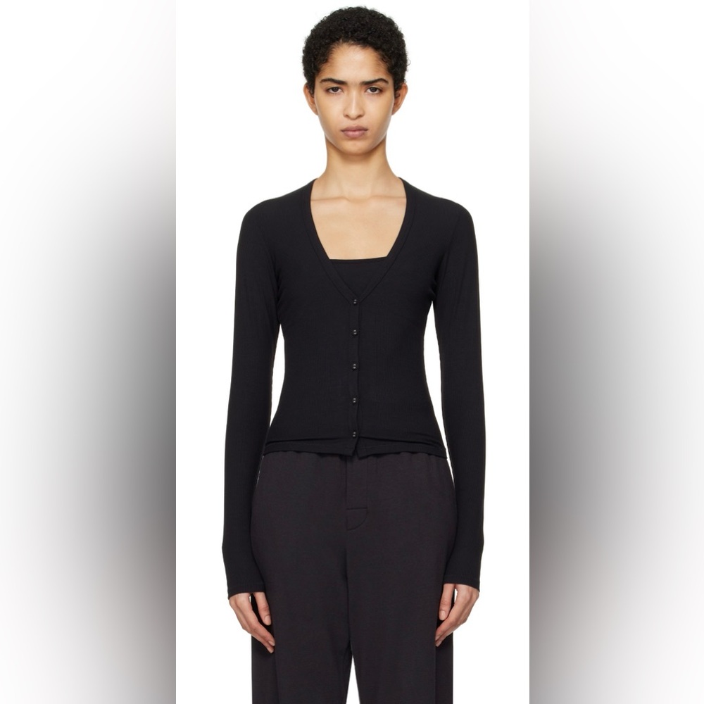SKIMS - Black Soft Lounge Cardigan - Picture 5 of 5
